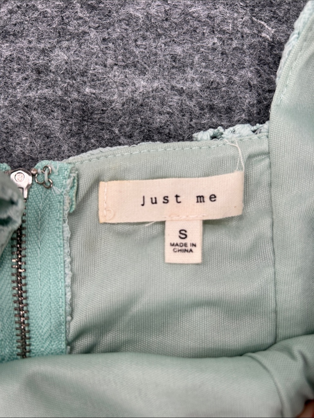 Just Me Women’s Mint Green Dress with Delicate Crochet Trim - Picture 2 of 11